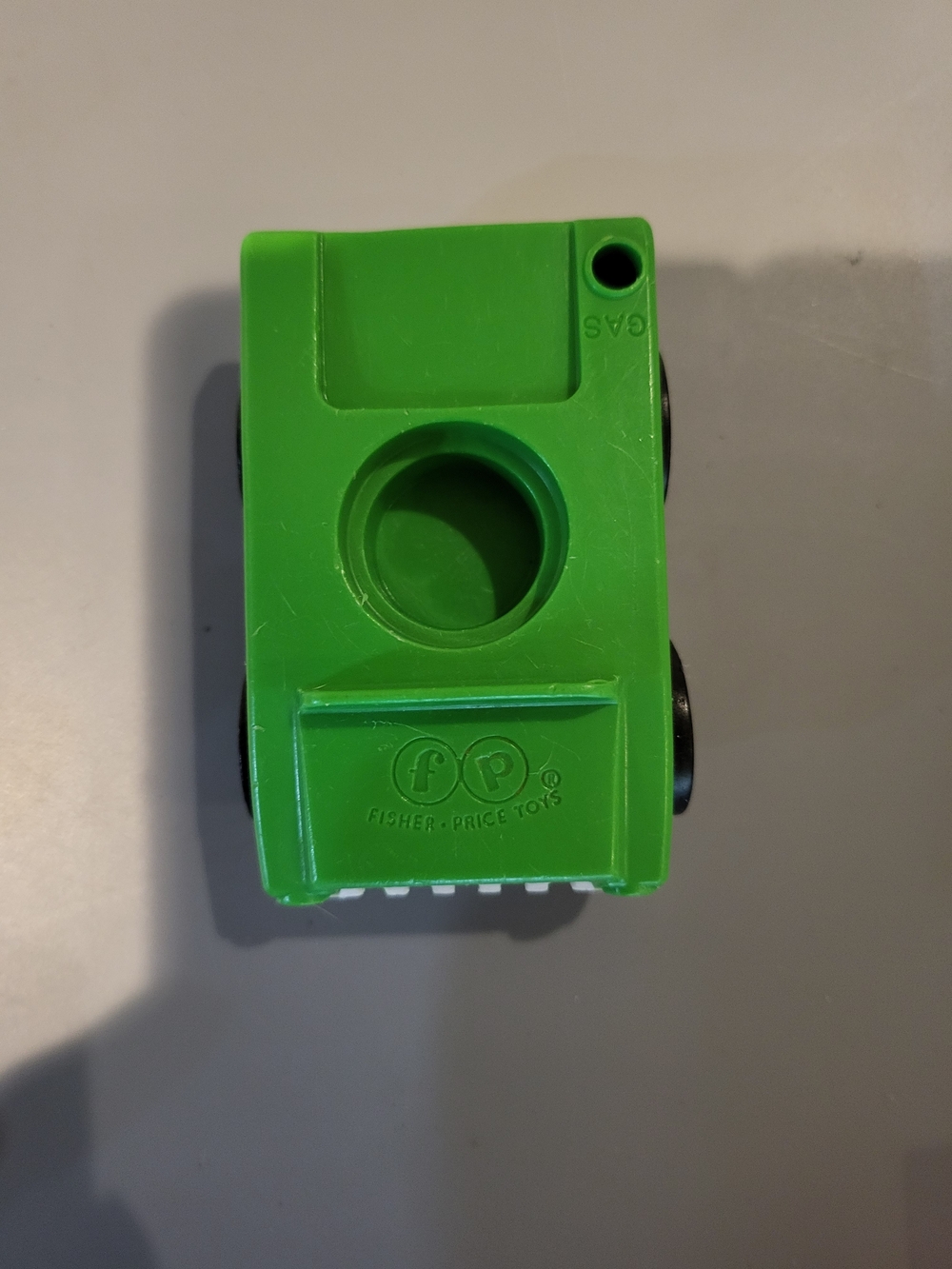 Vintage Fisher Price Little People Green GAS Vehicle